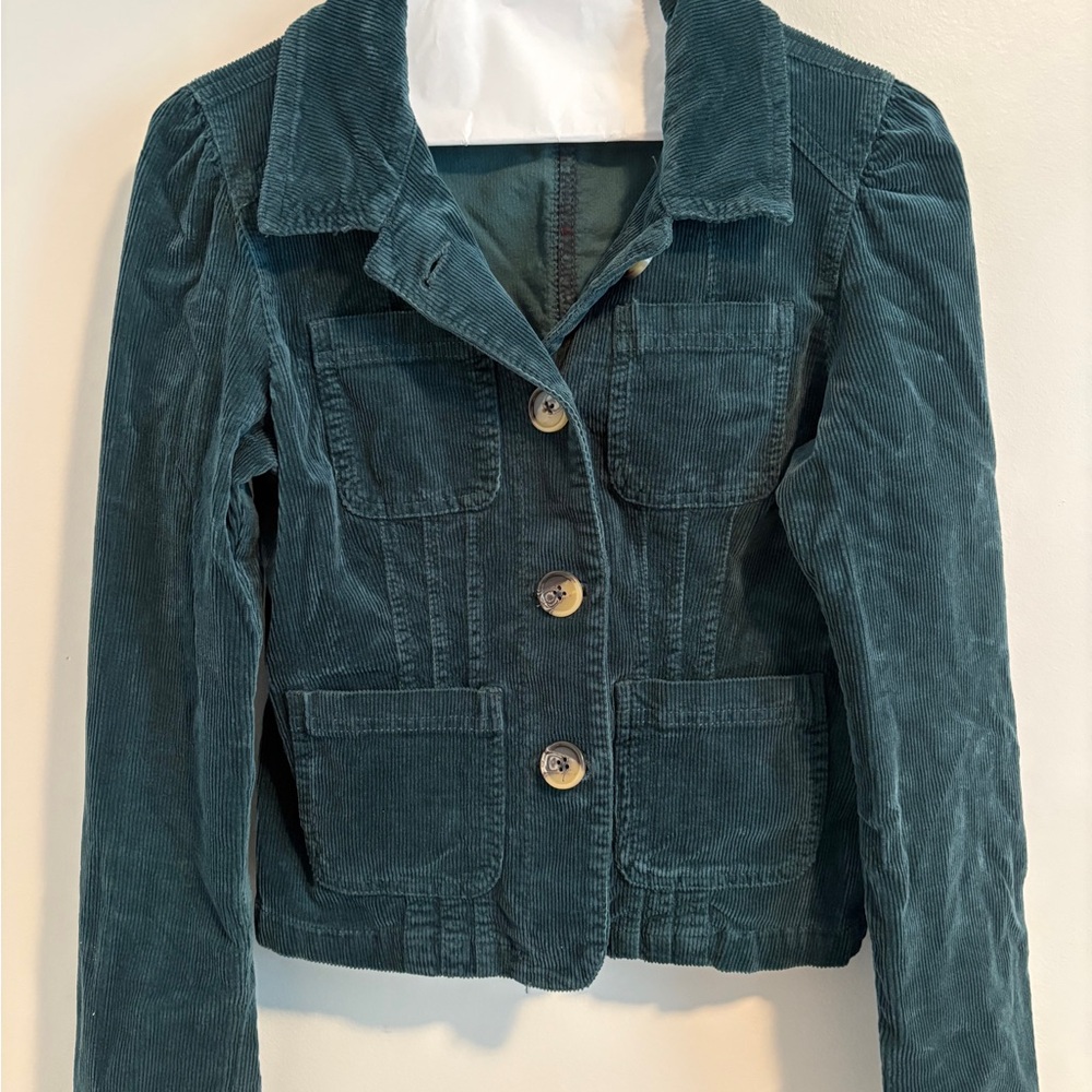 Emerald Green Corduroy Women's Jacket
